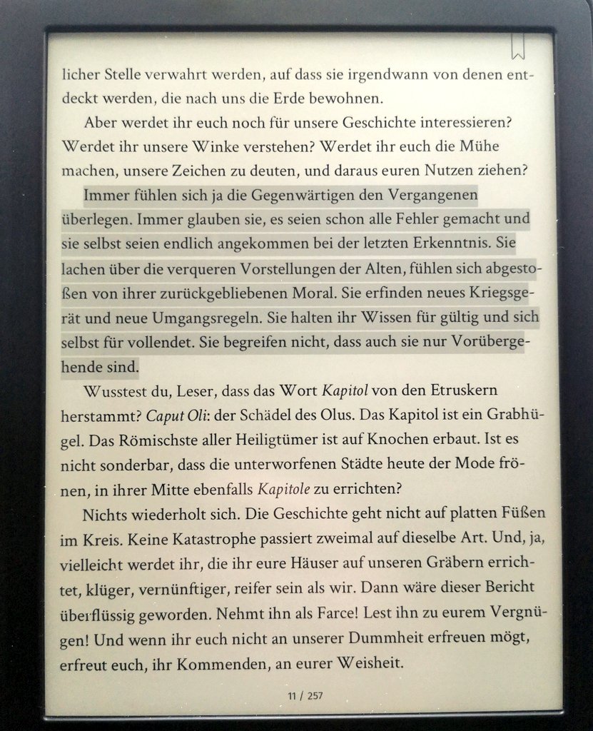 Das Wort zum Sonntag heute aus dem neuen Roman von Eugen Ruge: