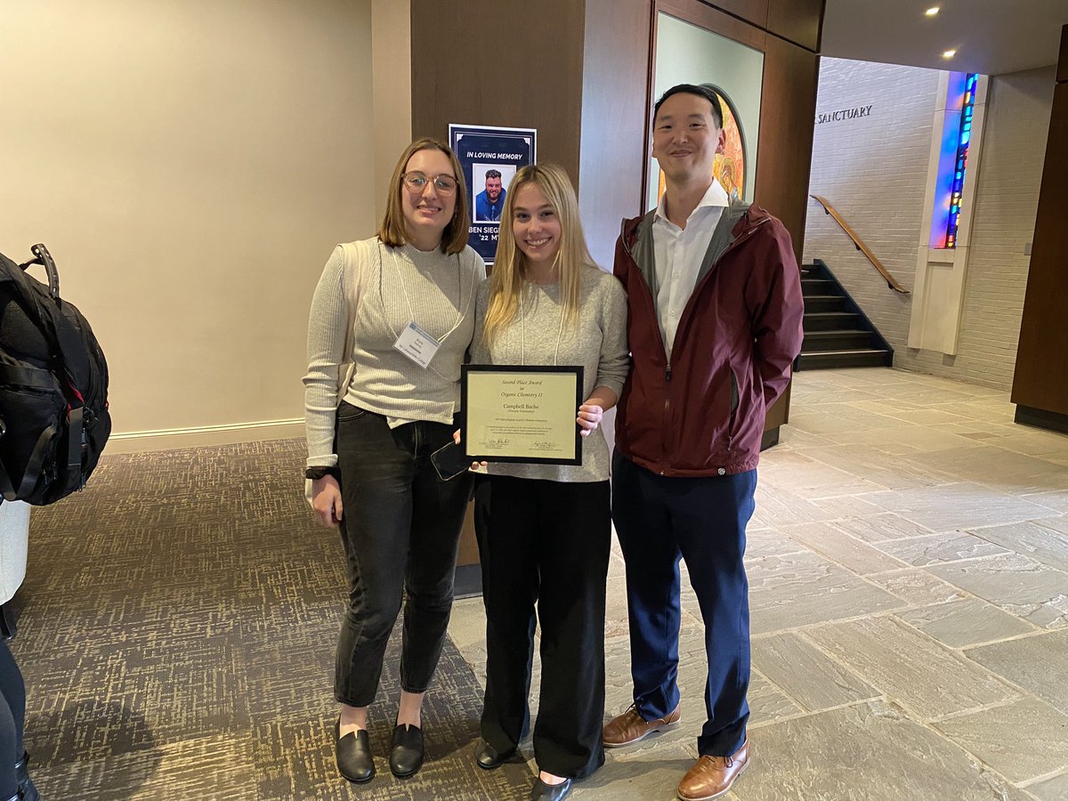 TUKimistry's tweet photo. Congrats to our undergrad Campbell @campbelladair for winning 2nd place in her division at the 2023 ISCC Undergraduate Research Conference hosted by @LVC! Great job! https://t.co/hBHXrhCHCU