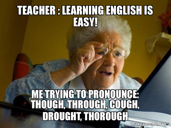 Englishwithmo13's tweet photo. Pronunciation can be difficult though 🤔

What sounds do you struggle to make?

#LearnEnglish #EnglishTeacher #OnlineEnglishTeacher #Pronunciation https://t.co/aoaq94xlgW