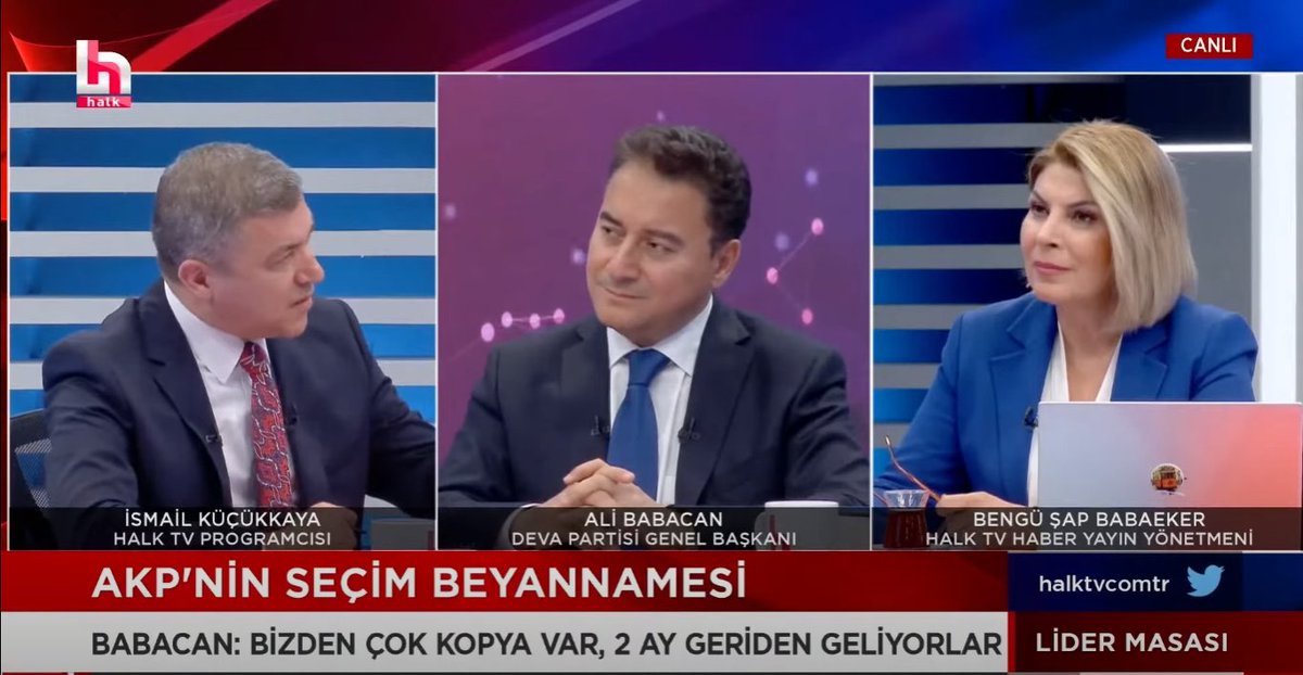 mesalehaber's tweet photo. HALK TV'deki programa çıkan Ali Babacan:

“Hesaplaşma, helalleşme, bu nasıl olacak bize anlatır mısınız?” sorusu üzerine şunları söyledi:

 ‘Biz de hukuksuz bir şekilde bunların canına okuyalım.’ Öyle bir şey yok. Devr-i sabık olmamalı yani. https://t.co/KhGW8neUdQ