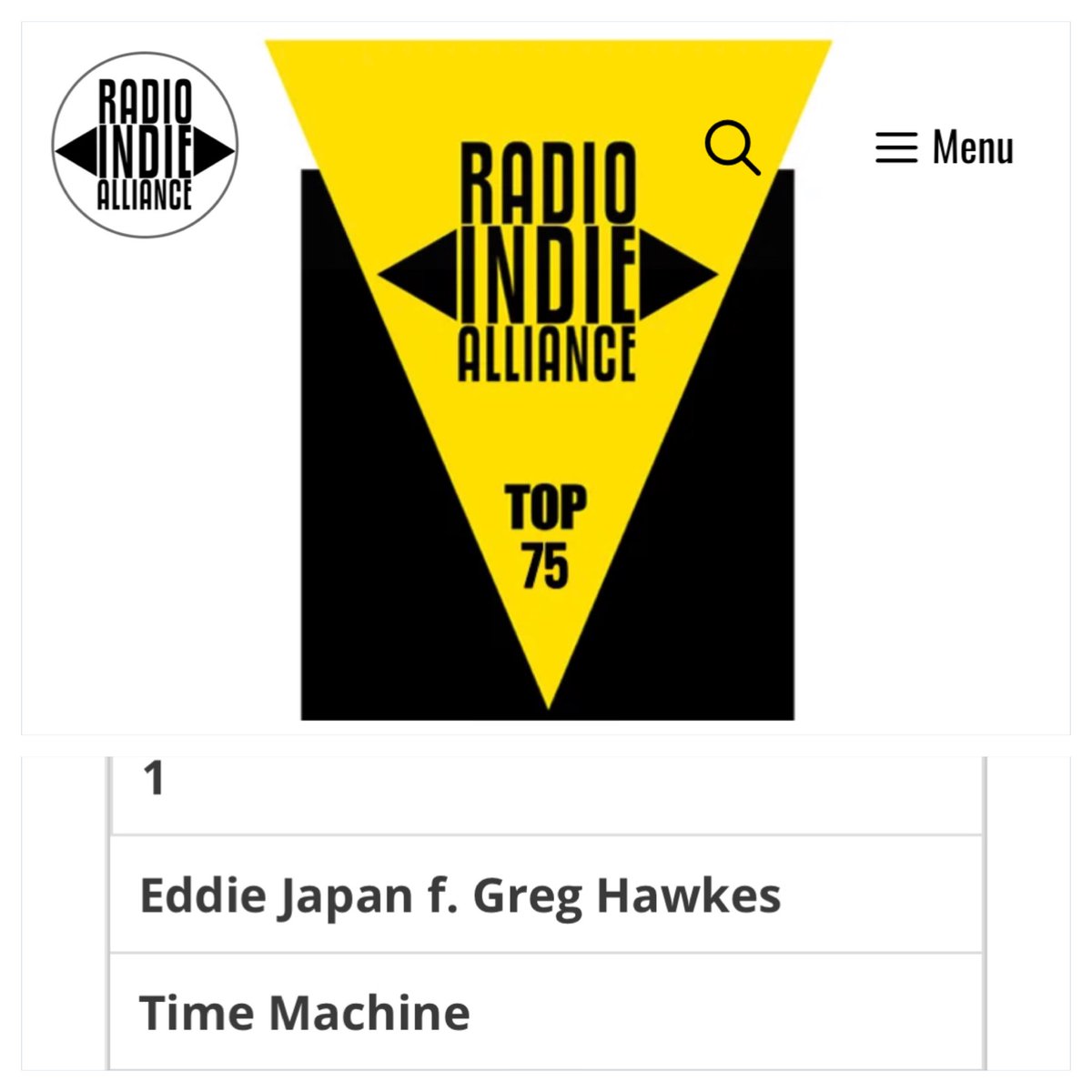 “Time Machine featuring Greg Hawkes” is number 1 this week in the @RadioIndieA Top 75! Thanks for listening!
#radioindiealliance #onlineradio #timemachine #eddiejapan #greghawkes #thecars #cinematicpop #80smusic 

radioindiealliance.com/radio-indie-al…