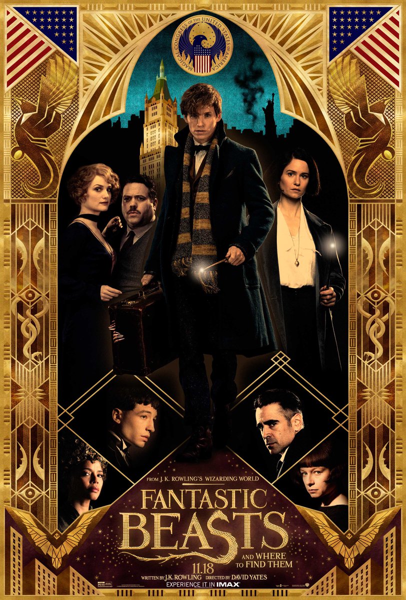 eveneechan's tweet photo. quote tweet with a movie poster that lives rent free in your head🎬
Fantastic Beasts alternate/Comic-Con poster version are the best poster concept from them 😩
FB1: American Art Deco
FB2: French Art Nouveau https://t.co/8ime5iT12Y