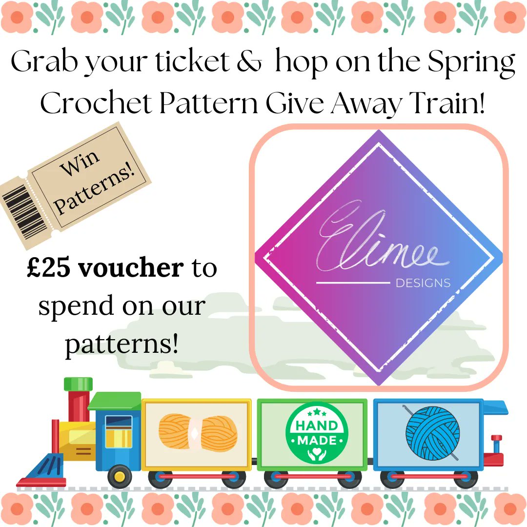 ElimeeDesigns's tweet image. It&apos;s time to kick off the crochet pattern giveaway train! 

Join us and enter for a chance to win amazing prizes, including a £25 voucher to spend on Elimee Designs patterns! 

Participate in this amazing community event running over on our Facebook page! Don&apos;t miss out!