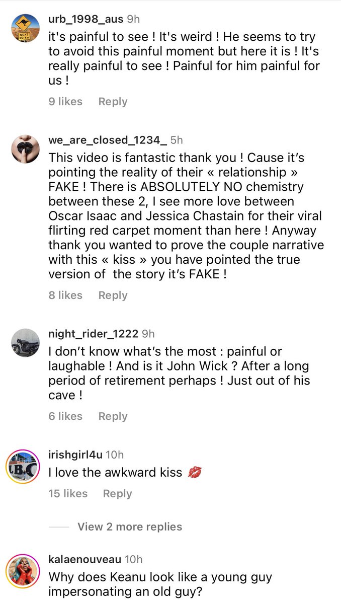 HOLLYWEIRD on Twitter "These comments are priceless ! KeanuReeves 