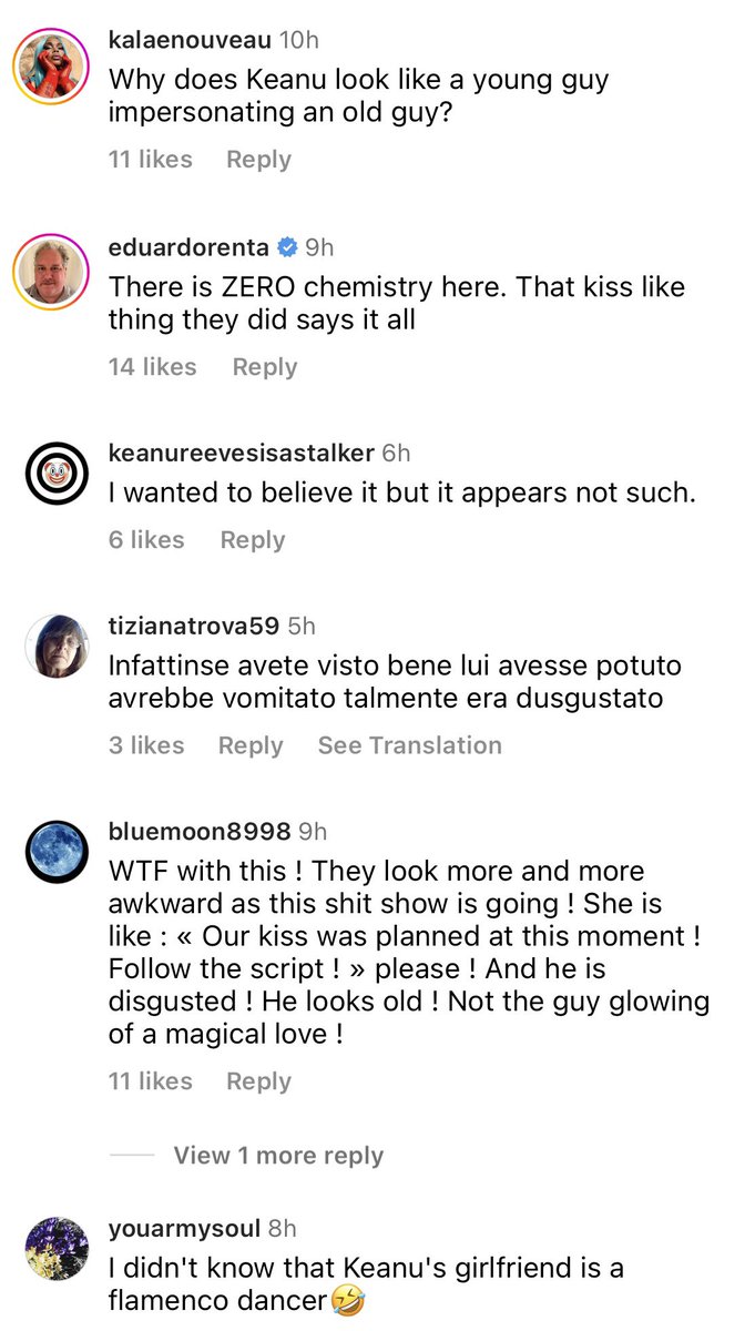 HOLLYWEIRD on Twitter "These comments are priceless ! KeanuReeves 