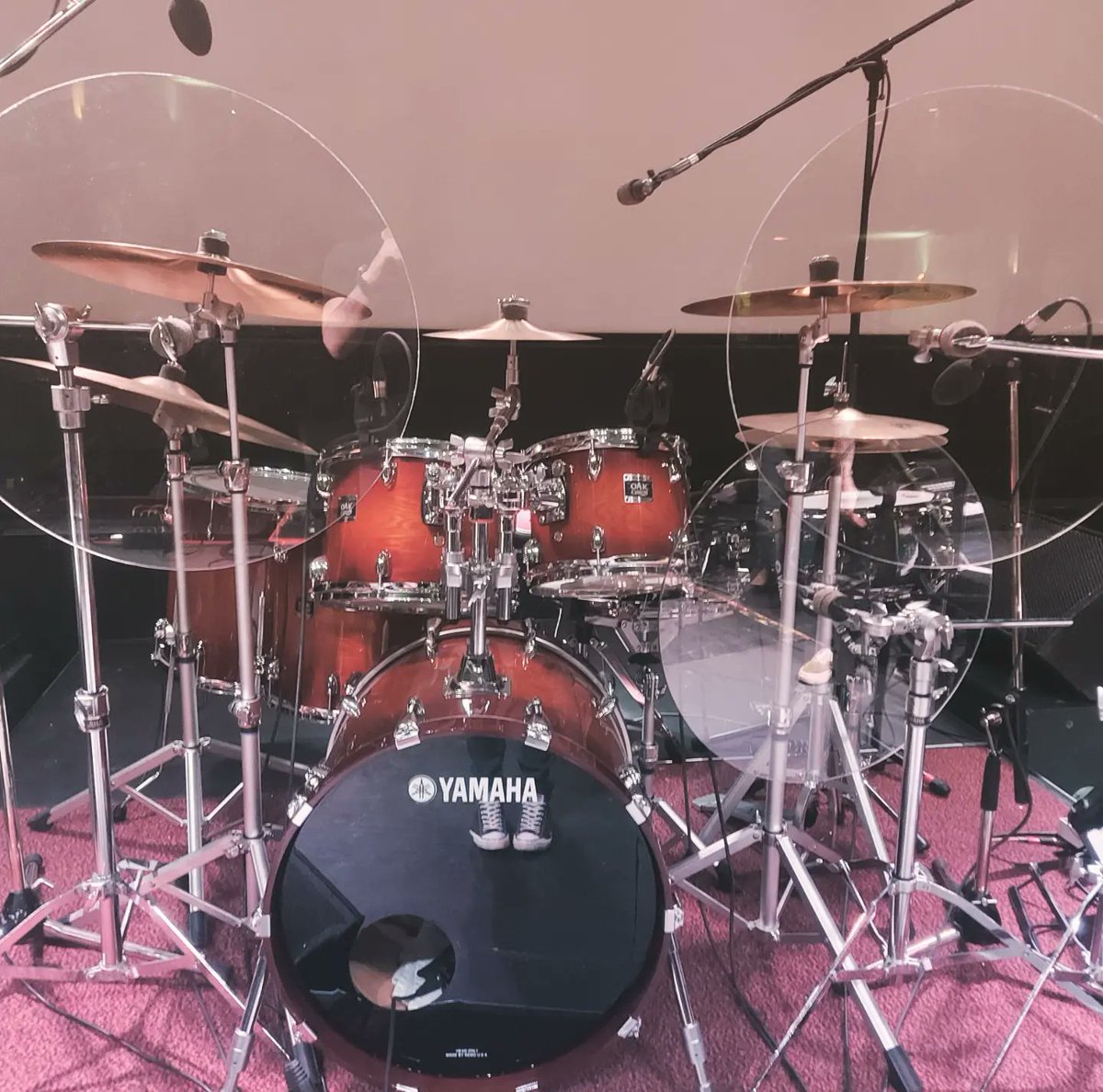 michaelbeaucler's tweet image. My #drumsetup last night with @thebowielives at @ThePortTheatre #thebowielives 
@YamahaCanMusic @YamahaDrums @SABIAN_Cymbals @vicfirth @remopercussion @shure