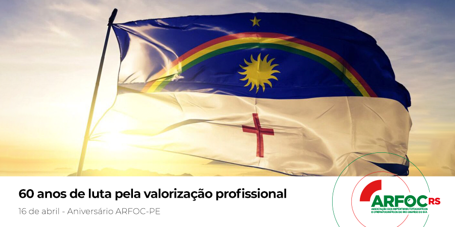 Parabenizamos a ARFOC-PE, parceira na luta pelos interesses e valorização dos profissionais da imagem! Que o futuro seja abundante em conquistas para a nossa categoria. Estamos juntos! #ArfocPE #ArfocRS #Brasil #RepórterCinematográfico #RepórterFotográfico