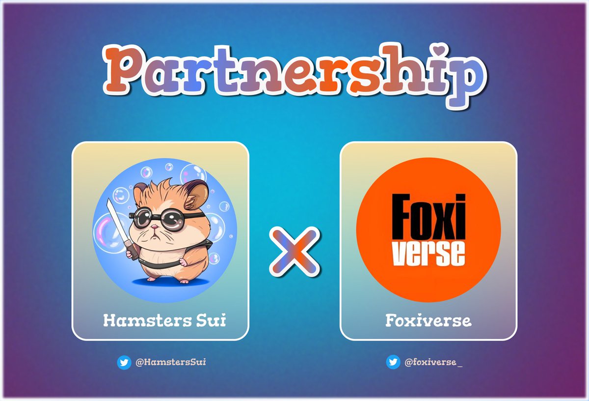 HamstersSui's tweet photo. 🚀 Exciting news! Partnership @HamstersSui and @foxiverse_ 🎉

🍬 100k $HMS and 5k $FXV. Don't miss your chance!

Go to 👇
https://t.co/wQBSFDyOH7 to get started

✅ Complete tasks and claim OAT to qualify.

#Sui #Airdrop #NFT https://t.co/HdvnzWy84H