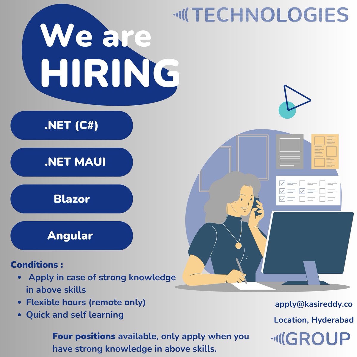 kasireddygroup's tweet image. We are hiring

#alert #hiring #spreadit #hyderabad #jobopenings #vacancies #joinourteam