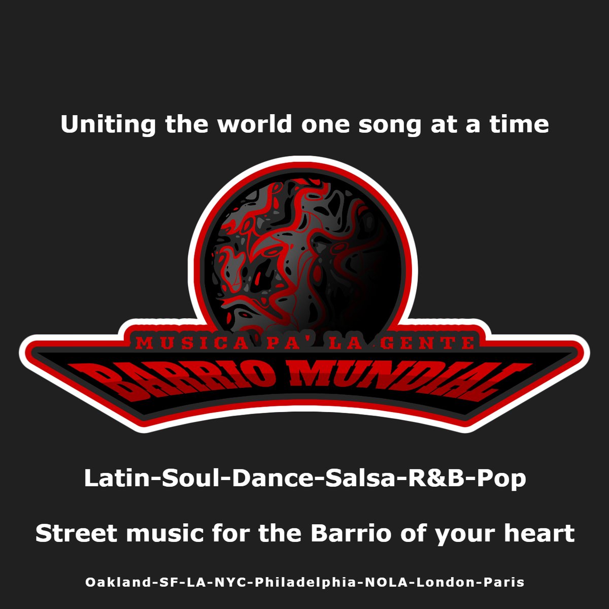 Barrio Mundial Is seeking Latinx/Mezclada fem. vocalist who sings in Span/Engl, to sing &amp; record groundbreaking Latin Dance Music, w/ elements of Afro-latin, Flamenco, R&amp;B. &amp; poetry.
Please include links to your voice/pictures/poetry/materials 
Email: cacique@BarrioMundial.com