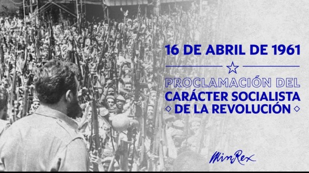 A 62 años de la proclamación del carácter socialista de nuestra Revolución, por nuestro Comandante.  #Cuba defiende sus  valores, con dignidad y entereza.  VENCEREMOS. #CubaCoopera  
#JuntarYVencer  #MejorSinBloqueo #CubaManosYCorazón