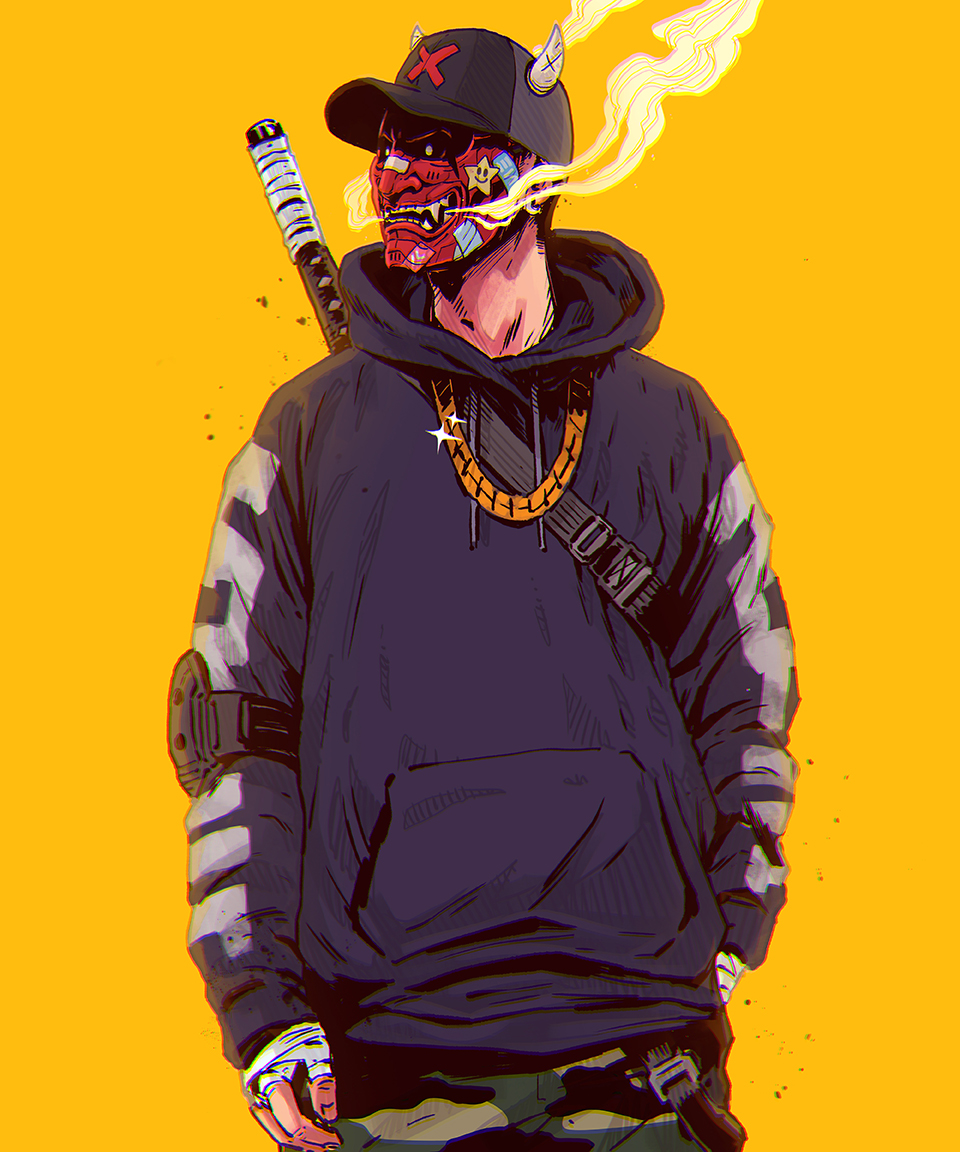 Here's my genesis work on <a href="/exchgART/">Exchange Art</a> 

"Riwa" 👹💨
1/1 Edition 

→exchange.art/single/EBFmu83…