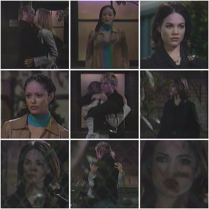 #OnThisDay in 2002, Gia told a disbelieving Elizabeth that Lucky was cheating on her with Sarah. Later, Elizabeth was stunned to see them together herself #LnL2 #GH #GeneralHospital