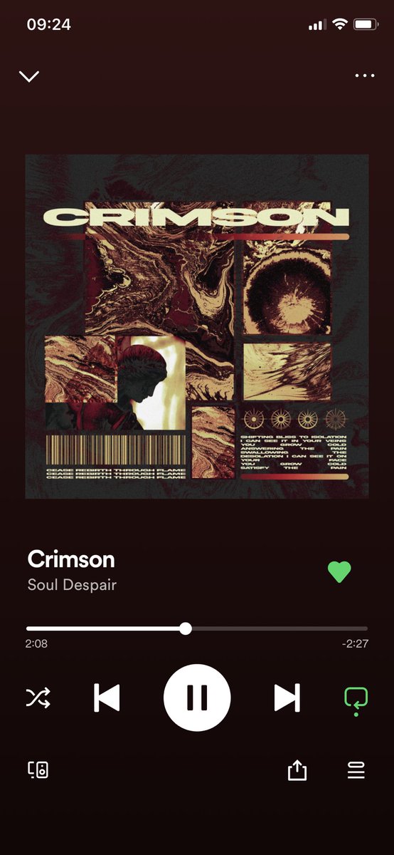 Good morning. Listen to Crimson by <a href="/SoulDespairBand/">Soul Despair</a>