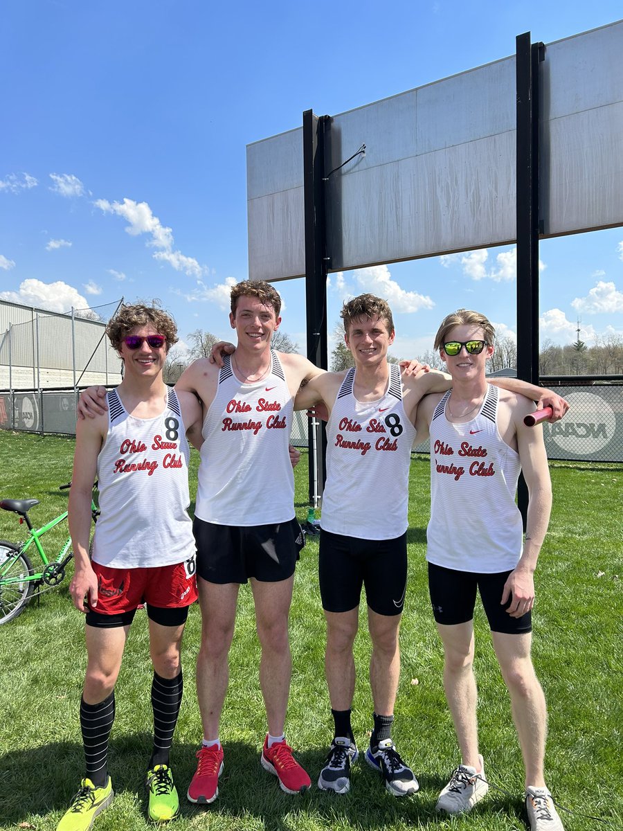 The boys 4x800m relay of Felix Boeing, Dylan Whitson, Andrew Barchet, and Aidan McCarthy took 3rd overall! They set a new club record of 7:50.84, breaking the record by almost 6 seconds 🤯🤯🤯