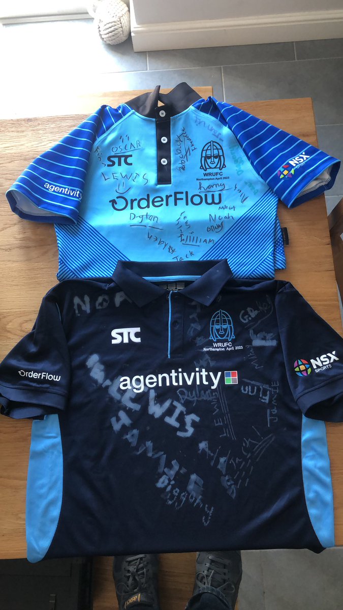 MartyPin79's tweet photo. Thats a wrap on the Woodbridge U12’s rugby tour to @SaintsRugby  thanks to our sponsors @Agentivity and @OrderflowNews as well as @nsxgroup for the tour planning. Not to mention @STCTeamwear for the stash 
 Some work required on shirt signing me thinks🤣🤣
 @WoodbridgeRugby https://t.co/omoUrVGgTr
