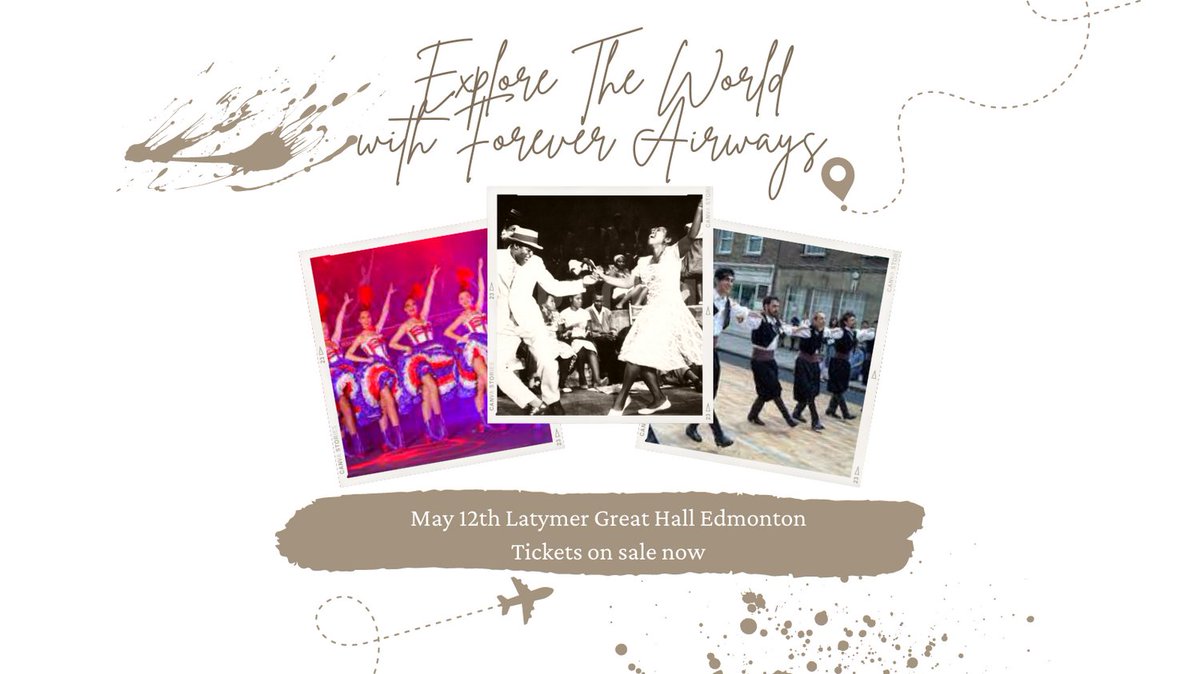 ForeverDanceUK's tweet photo. 🌍✨ Join Forever Airways on a dance journey around the world! 🕺💃
From the lively streets of Rio de Janeiro to the traditional dances of Greece 🌎 Join us on on May 12th, tickets on sale now. https://t.co/KCGPzZ10OJ