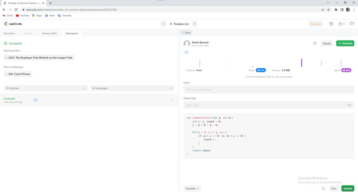 iakashbarman's tweet photo. Hello Folks,
I have completed #Day12 of #25DaysofCode Program with @scaler_official

Question: Number of Common Factors
Code: https://t.co/Ioye0FcT73

Scaler discord link: https://t.co/GgtlbVnUAh
Partner: @protyushastwt

#scalerdiscord #codewithscaler #scaleracademy #scaler30doc https://t.co/GGHIHqk4fh