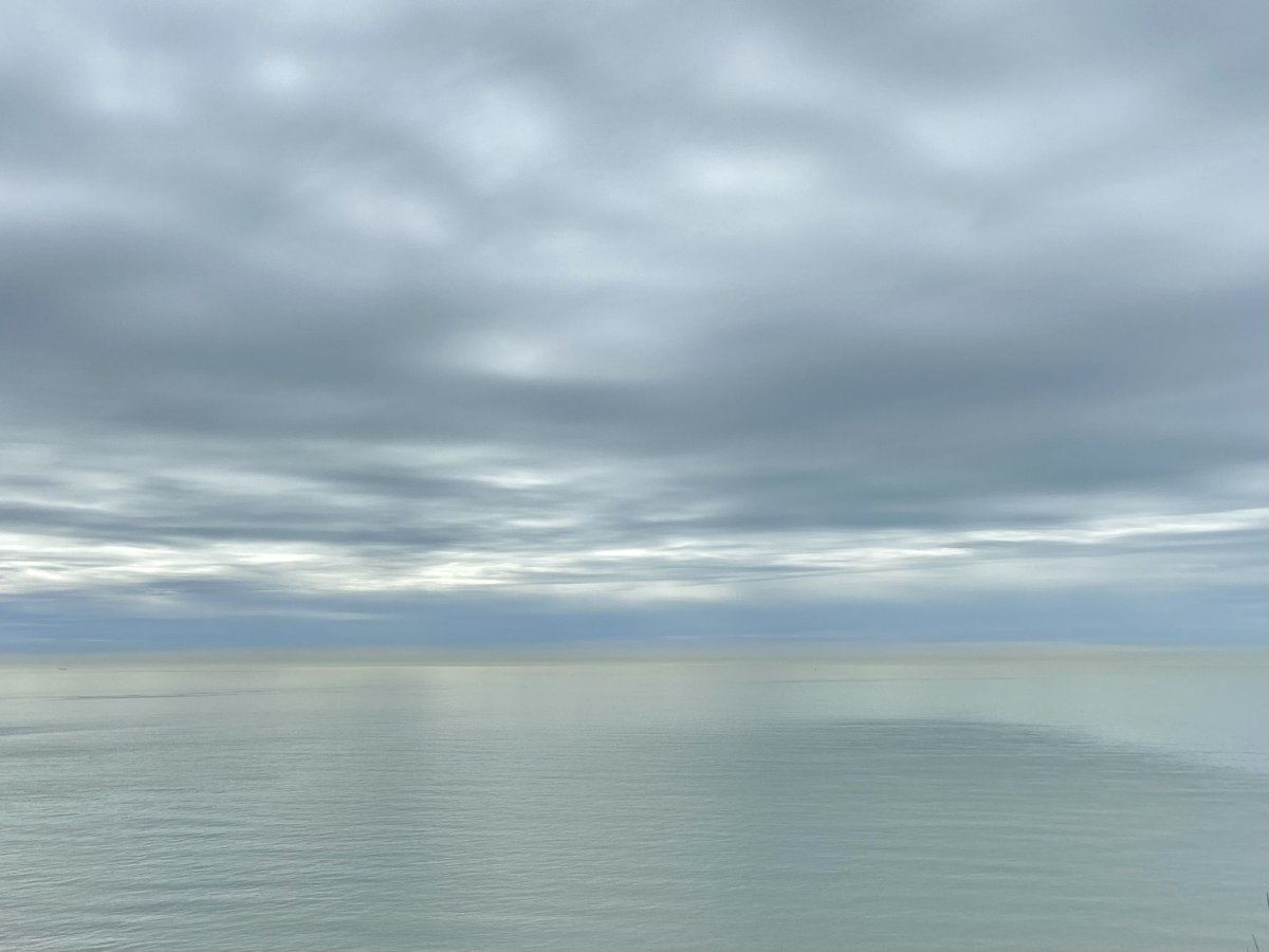 Where the sea meets the sky… looking south from @BlackgangChine 🌊