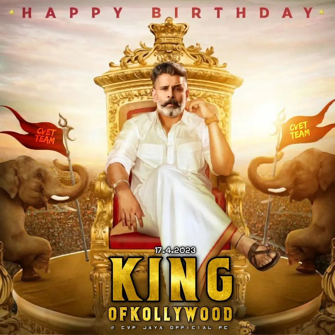 JeyaPrakashCVF's tweet photo. • Wait Is Over. Let's Start The Celebration Right Now! 🥁❤️‍🔥

Here It's a Special Celebration Tag To Celebrate Our "KING" @CHIYAAN sir's Birthday FEST! #️⃣🎉 

"#HBDChiyaanVIKRAM" 

Let's Spread It! 🔁

#ChiyaanVikram | @chiyaan https://t.co/zxIQqhq6fm