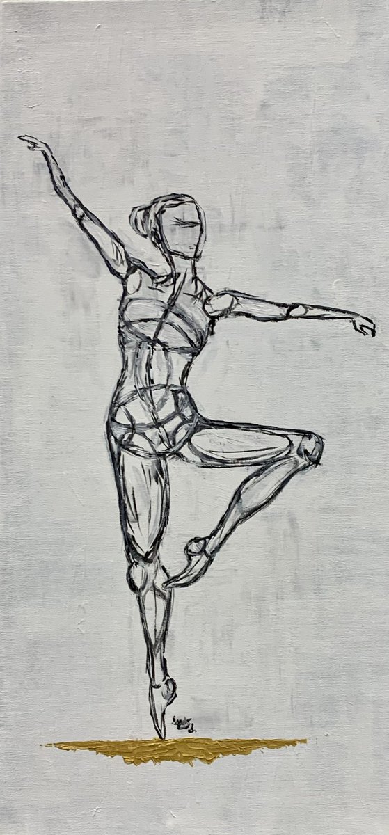 Beautiful art piece representing the constant struggle for the elusive “work life balance” in medicine by the very talented Sarah Sloss at the White Coat Warm heART exhibit. #ICAM2023
