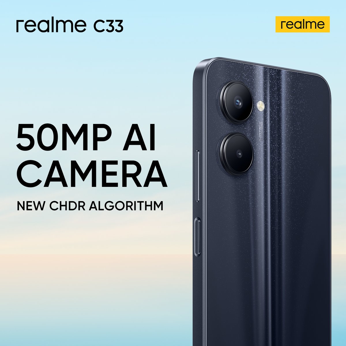 realmeKenya's tweet photo. The 50MP AI Camera with a new CHDR Algorithim will give you the clean, detailed photos your gallery deserves this weekend.

#realmeC33 #WithStyleComesPower #50MPAICamera https://t.co/cDQDPOvlm5