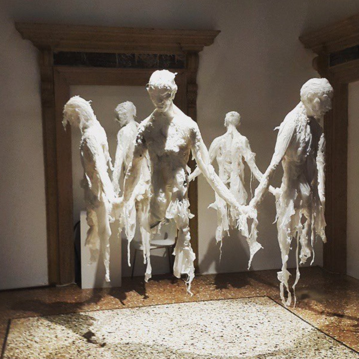 Plastic bag sculpture by Khalil Chishtee