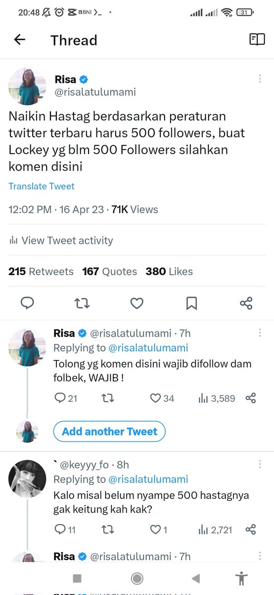risalatulumami's tweet photo. 365 Rep 167 QRT 
Jangan nanggung kalau JBJB kawan2 
Pastikan akunnya udh email dan no hp linked jd g kl out sendiri bisa masuk lagi, semangat2 mau kambek kudu strong ceunah https://t.co/5ZUQw29Ke6