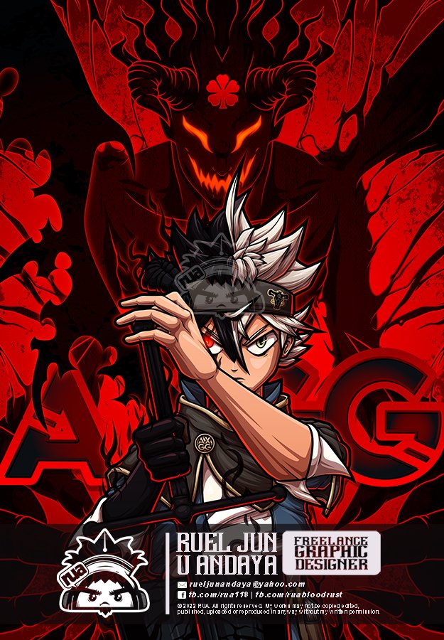 RUAarts118's tweet photo. Black  Clover ASTA

#anime #asta #blackclover #demon #devil #magic #fullsublimation #vector #vectorart https://t.co/RgbJD0xBC5