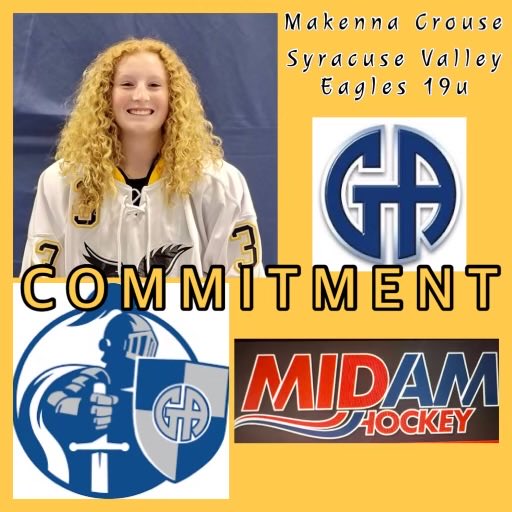 Syracuse Valley Eagles 19U Tier 1 Girls Hockey (@syracuse_1) on Twitter photo We are very happy to announcement that our 2006 defender Makenna Crouse will continue her education and hockey career β¦<a href="/GilmourAcademy/">Gilmour Academy</a>β©
#congratulations We are very happy to announcement that our 2006 defender Makenna Crouse will continue her education and hockey career β¦<a href="/GilmourAcademy/">Gilmour Academy</a>β©
#congratulations