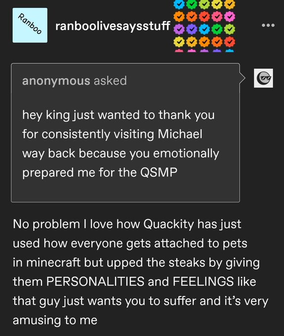 karina on X: ranboo talking about the qsmp eggs 😭   / X