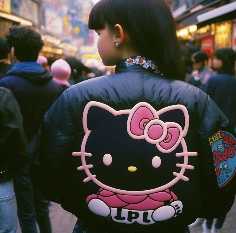 okiomy's tweet image. these hello kitty jackets fuck