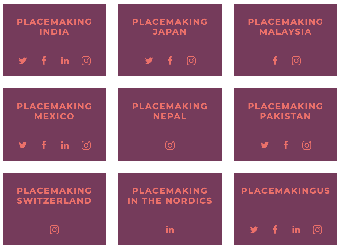 PlacemakingX's tweet photo. National #placemaking networks on twitter:
@placemaking_br 
@place_canada 
@PlacemakingCol
@ourcityourspace 
@placemakingjp 
@Placemaking_In 
@Placemaking_pk 
@PlacemakingMx 
@PlaceCollectUK 
@placemakingus https://t.co/L3FQp4rUYy