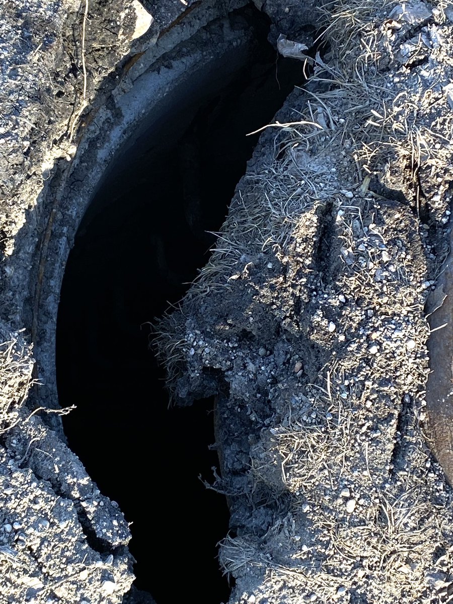 Dangerous opening- sewer cover lifted during snow clearing.  Large enough for child to fall into. Corner Charlottetown rd and Bridgeland s. <a href="/cityofwinnipeg/">City of Winnipeg</a> #safetyissue