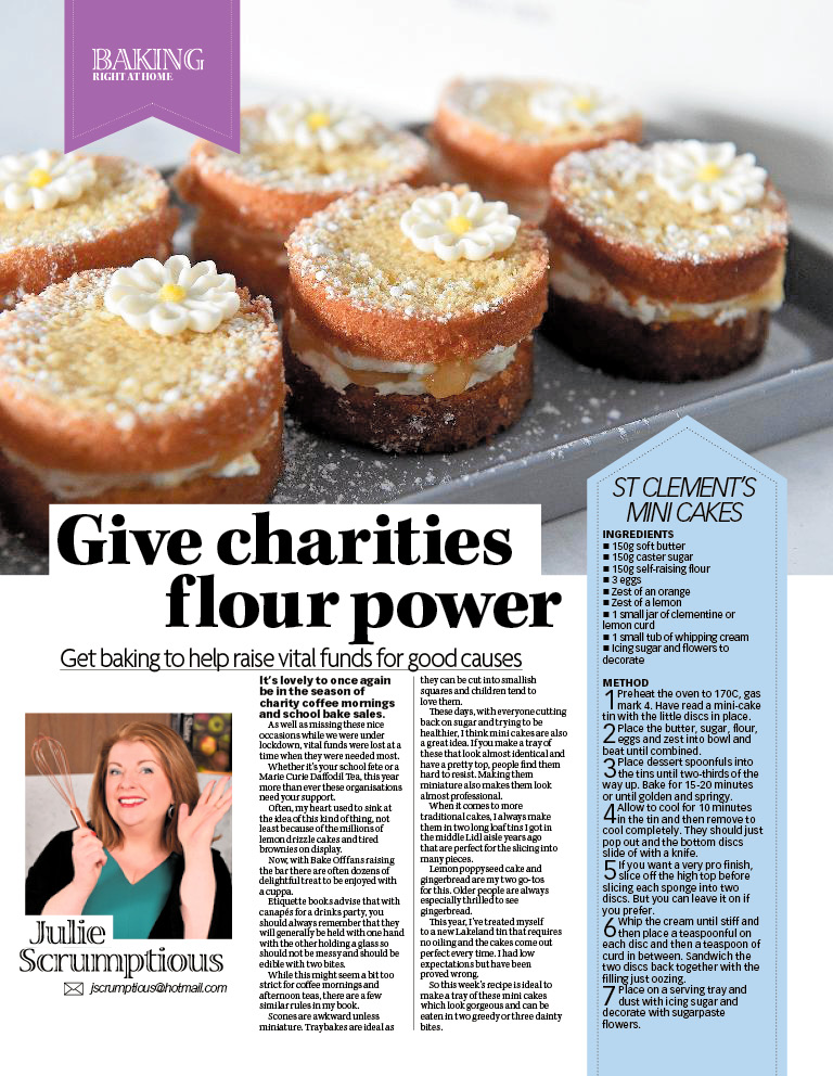 This week's @Sunday_Mail baking column with thanks to @kitchenfaff for the lovely lemon curd. And, as always, to @vikkipix @mariecurieuk