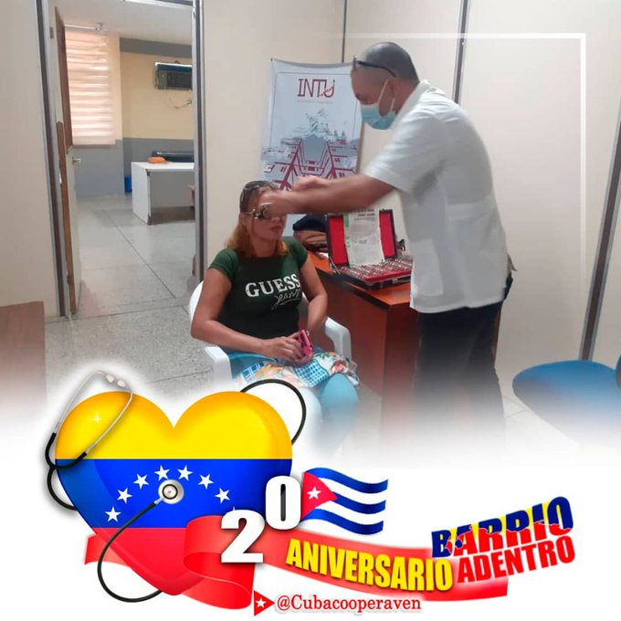 El ejército de batas blancas de #Cuba más unidos y solidarios que nunca. Salvando vidas, llevando esperanza a los más necesitados. #20AniversarioBarrioAdentro #CubaPorLaVida #CubaCoopera <a href="/cubacooperaven/">Brigada Médica Cubana en Venezuela</a> <a href="/MINSAPCuba/">Ministerio de Salud Pública de Cuba</a> <a href="/japortalmiranda/">José Angel Portal Miranda</a> <a href="/MinSaludVE/">MPPSalud</a> <a href="/MagaGutierrezV/">Magaly Gutiérrez Viña</a>