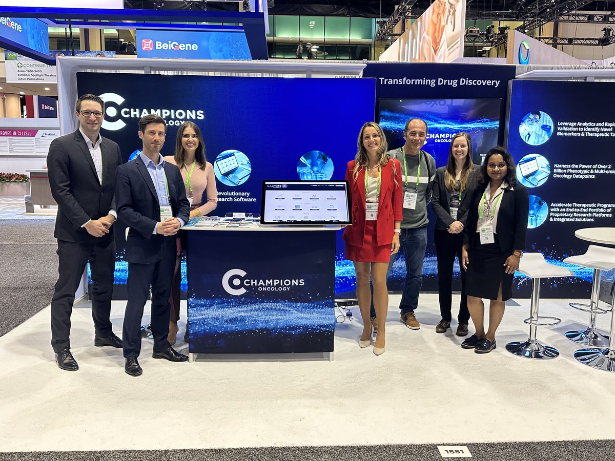Another AACR has begun and Champions experts are available at Booth #1551 to discuss how our superior platforms can transform your preclinical and clinical research. 

#preclinicalresearch
#clinicalresearch
#AACR23
