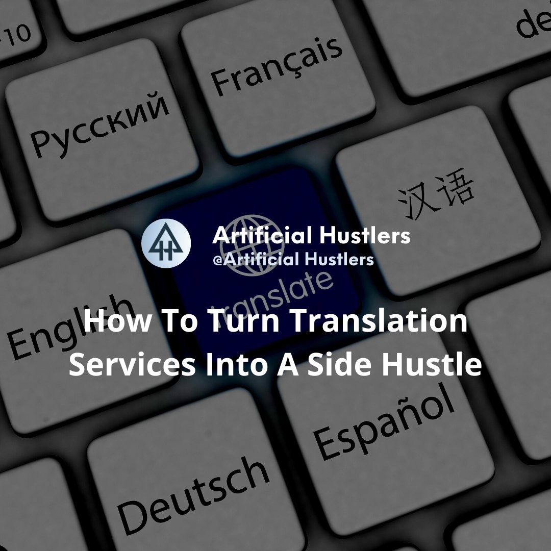 Translation services are in high demand, making it a great side hustle. Learn how to turn translation services into a side hustle and start earning extra income doing what you love. #TranslationServices #SideHustleTips artificialhustlers.com/how-to-turn-tr…