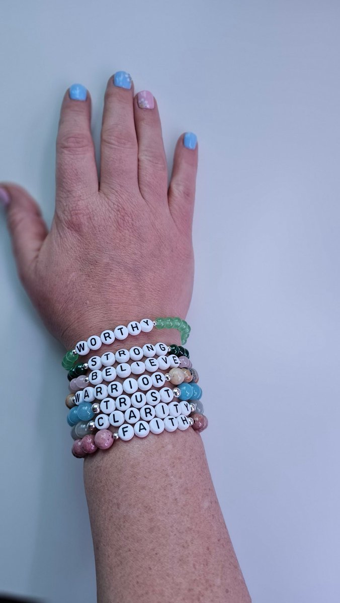 New product
Positivity crystal bracelets 
#UKCraftersHour
#shopindie #smallbiz #supportlocal #CraftBizParty