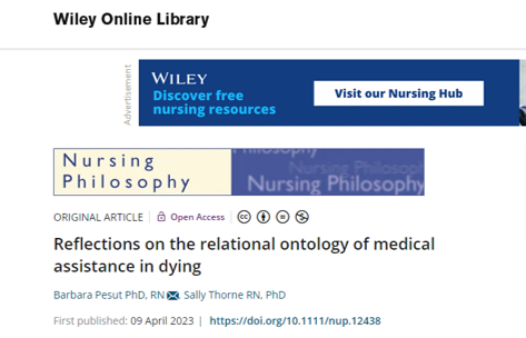 salthorne's tweet photo. Excited about our most recent publication, demonstrating how Canadian nurses assume a profound responsibility for influencing outcomes in these complex end-of-life conversations. 
https://t.co/3ykXZyzsvN https://t.co/x0E8BmtjDr
