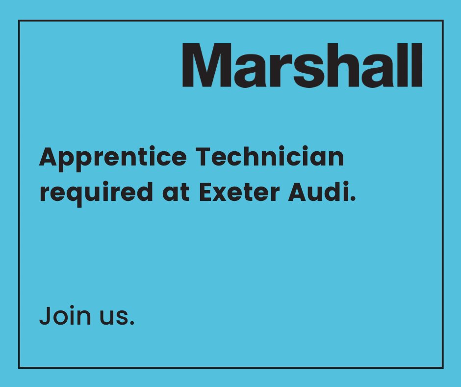 #Apprentice #Technician required at Marshall #Exeter #Audi. Join us.
 
To find out more and to apply online see >
ce0572li.webitrent.com/ce0572li_webre… #jobs
