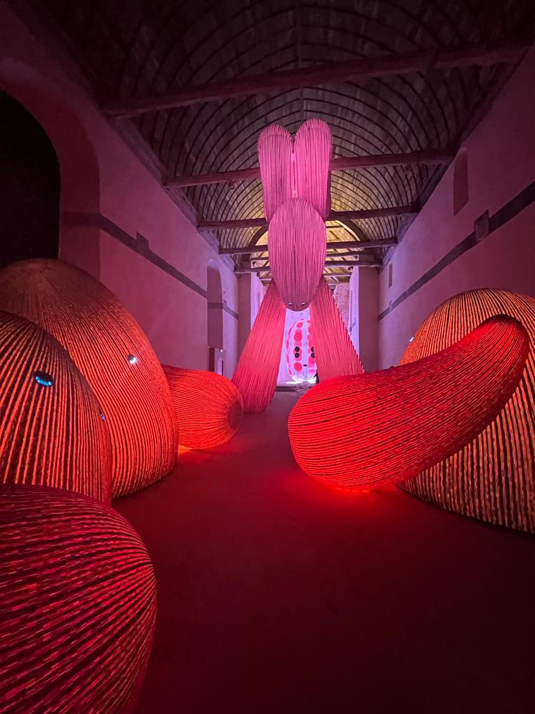 FrancoiseGatel's tweet image. 🎭🖼️ Au Centre d'art @Les3CHA, #Eness, studio australien, nous emmène dans un monde lumineux, ludique et interactif : tout simplement merveilleux, comme un chemin du bonheur @chateaugiron @FrancePcc @bernstephane