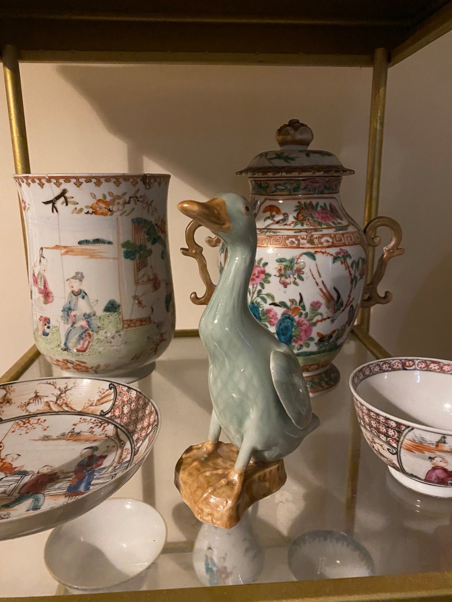 S_Atkinson01's tweet photo. Such a nice present from my parents for Easter. This late 19th century Chinese porcelain duck is one of the latest additions to the Chinese porcelain collection. So thankful. https://t.co/zvVn6TudoP