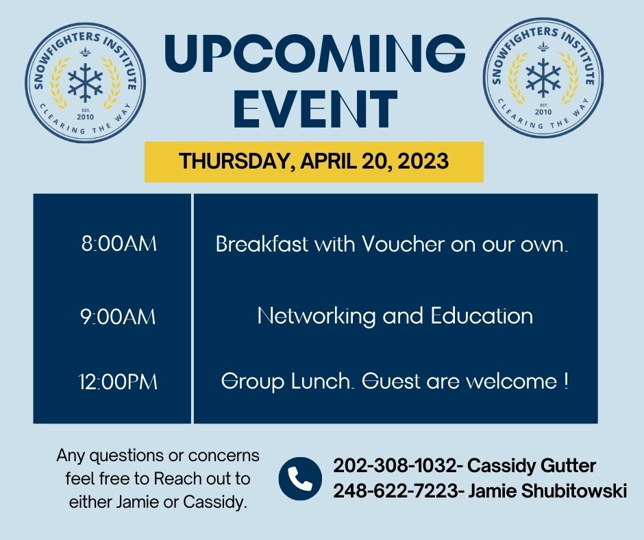 Snowfighters1's tweet photo. We are TWO days out from our 2023 Inner Circle event. We are very excited to see everyone and get this event started! You should've received an email regarding the Monday night dinner. If you didn't, please contact us so we can get you on that list. Safe Travels! https://t.co/eIXsBTTUWs
