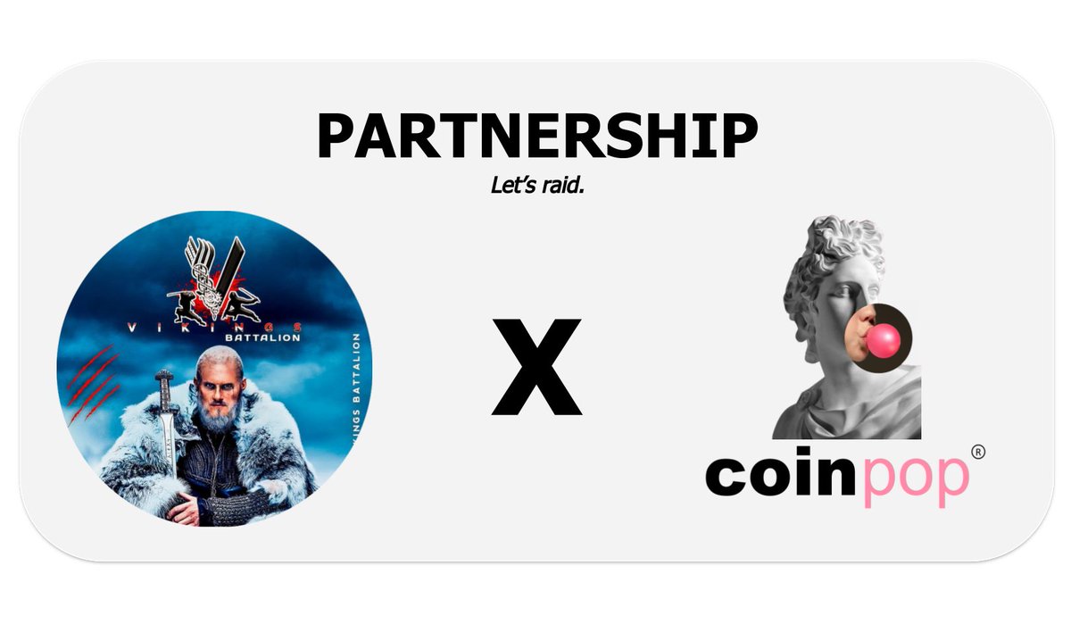PARTNERSHIP ANNOUNCEMENT

🦍 Because apes together strong
📈 Because we believe in decentralised marketing
🏆 AND because our clients deserve maximum value

🔥 We're partnering with The Vikings ⚔️

Twitter: @JevonsLaverna
Telegram: t.me/VikingBattalion

DM us for more details.