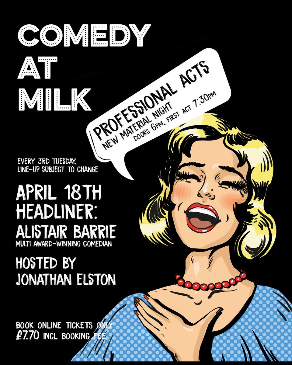Comedy at Milk tweet media