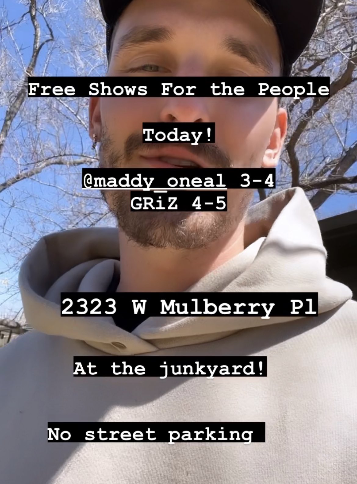 GRiZ on Twitter "FREE SHOWS FOR THE PEOPLE!! Today 35 pm At the