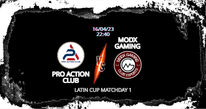 #MatchDay 
Pro Action Club - Modx Gaming
(22:40)  
Pro League Coppa Latina 
FORZA PRO ACTION! 
dove trovarci in live 📷 
twitch.tv/method_tical