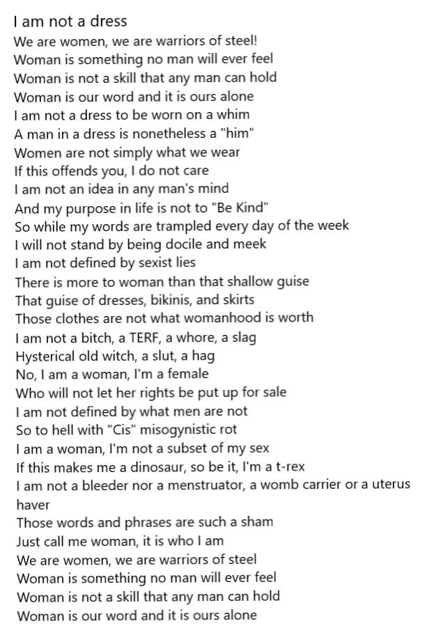 veroniquella's tweet photo. By the secondary school student at Let Women Speak, Belfast. "I am not a dress" https://t.co/iTiE69TLg2