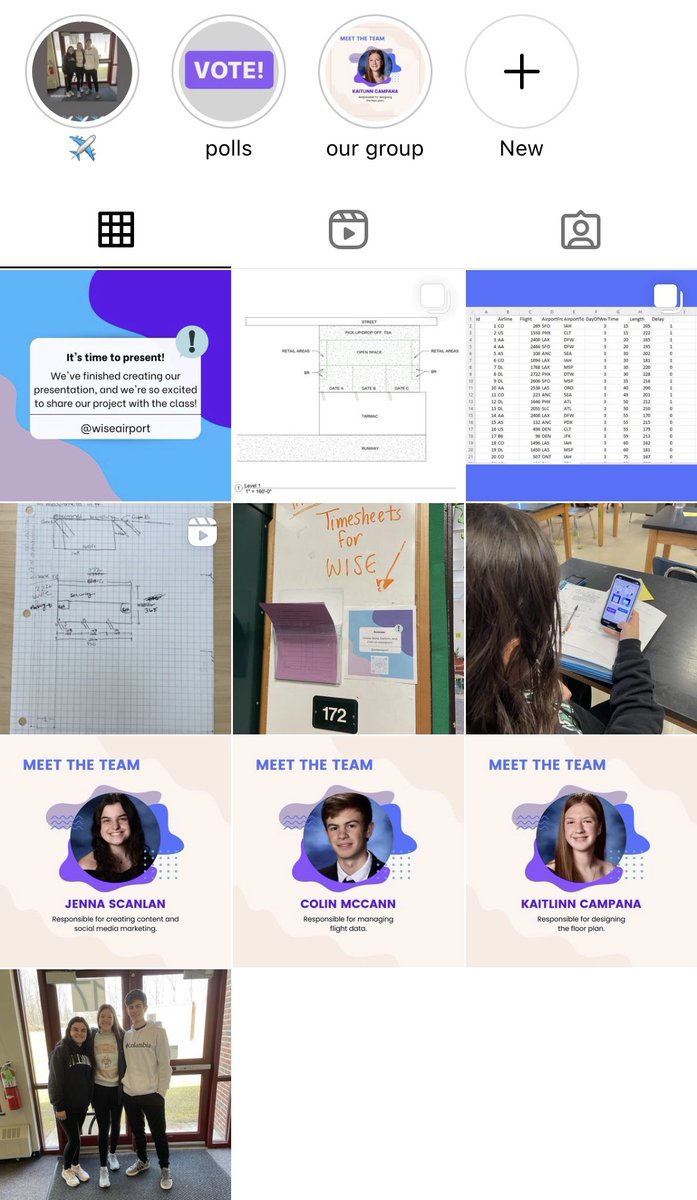 jennascanlan_'s tweet photo. Last Wednesday, we presented our WISE Airport project!! I had so much fun working with @CampanaWise and @ColinMcCannWISE! Check out @ wiseairport on Instagram to see the content I created throughout the project. #YHSWISE2023 #WISE #Marketing @YHSMrsMero https://t.co/iwepdZAHVv
